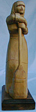 no rest for wicked woman carving